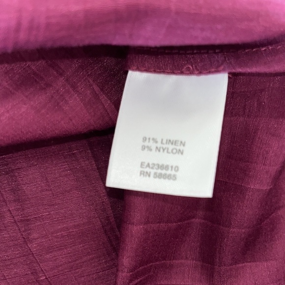 CLASSIQUES ENTIER Linen Blend Button Top/Blouse - Picture 8 of 8